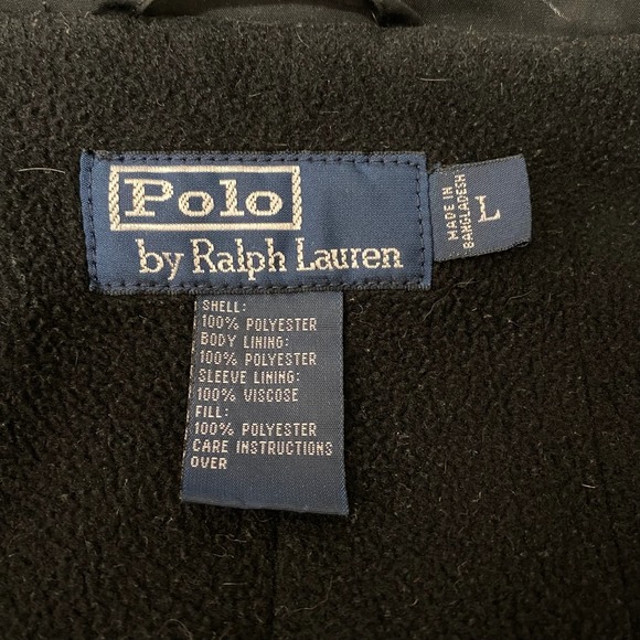 Vtg Y2K Polo by Ralph Lauren Mens Jacket L Stowable Hood Fleece Lining Red Pony - Picture 4 of 11
